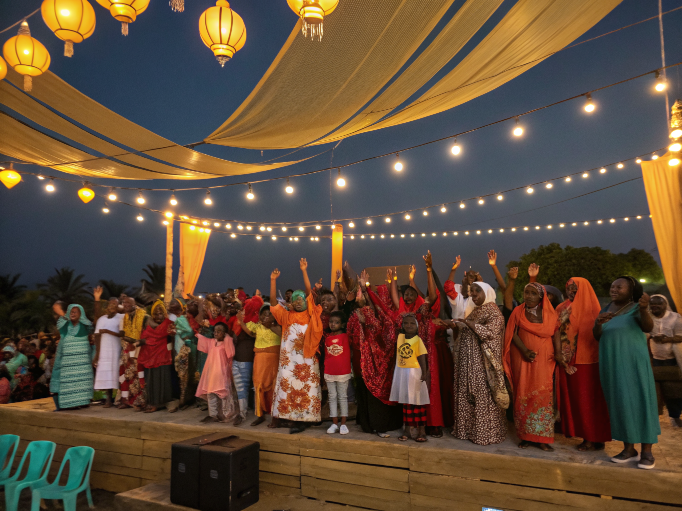 Community members celebrating African heritage at a cultural event