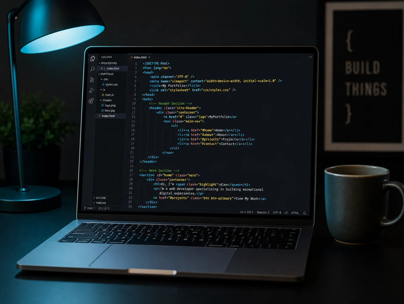 Close up of AI coding interface