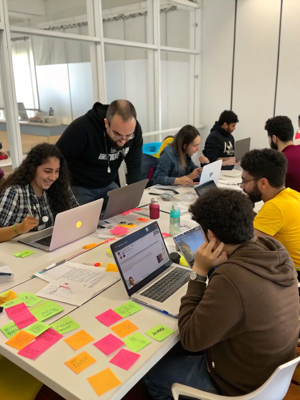 Participants engaging in a technology workshop at AfAfNetwork